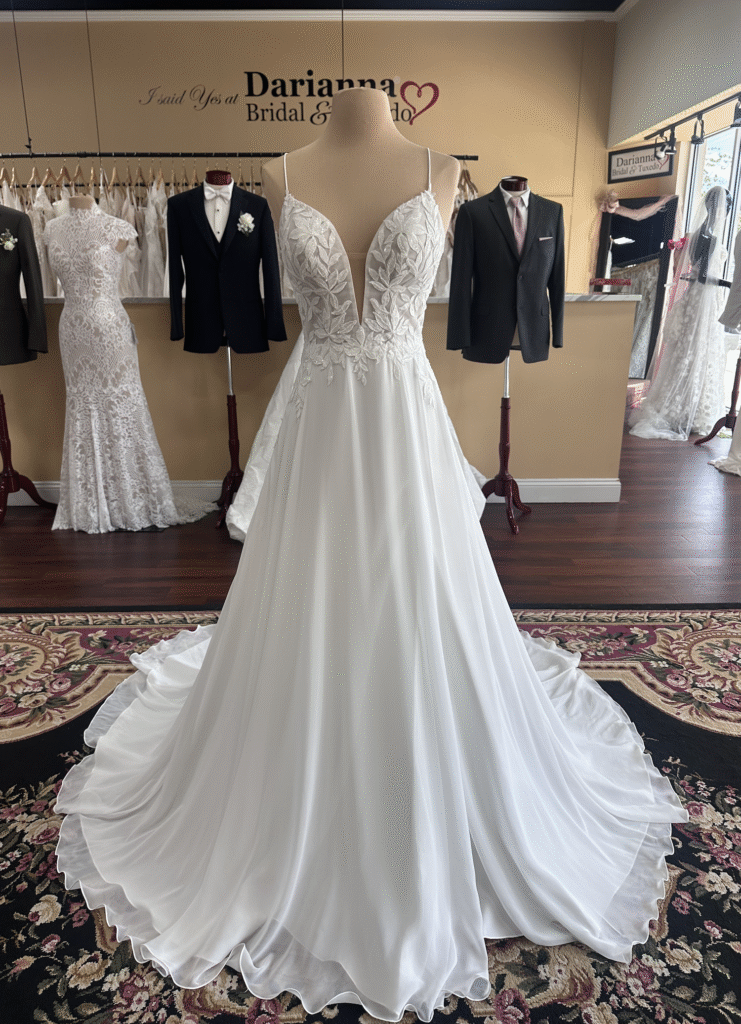 A-line Wedding dresses in chiffon